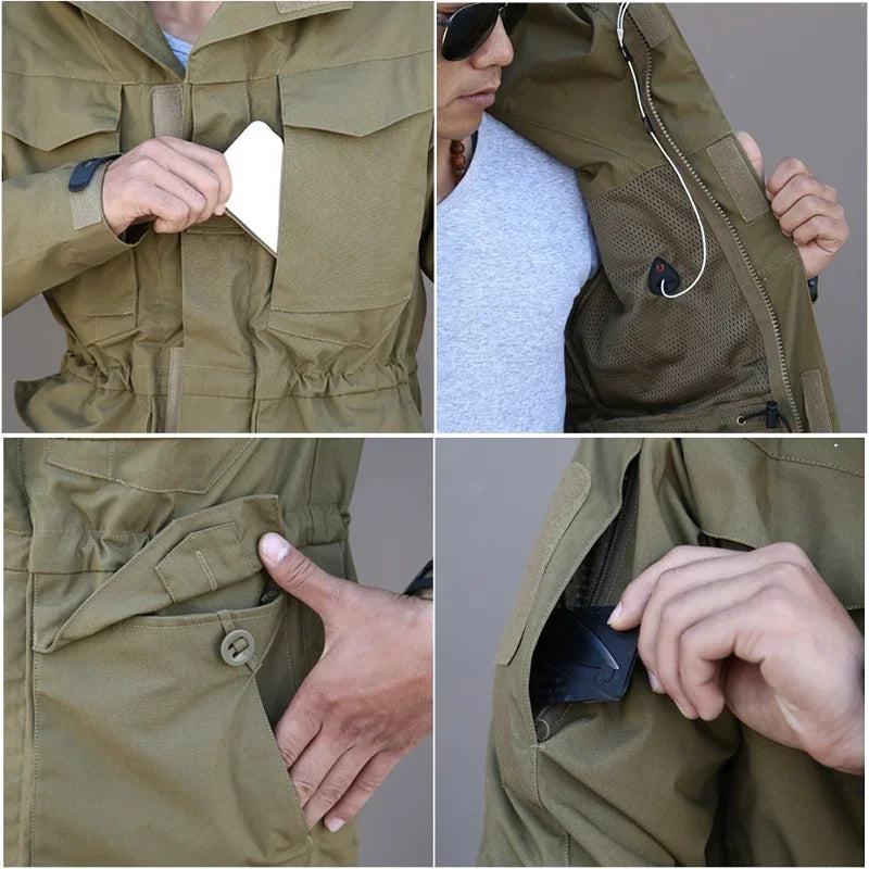 M65 UK US Army Clothing Casual Tactical Windbreaker Men Winter Autumn Flight Pilot Coat Male Hoodie Military Style Field Jacket