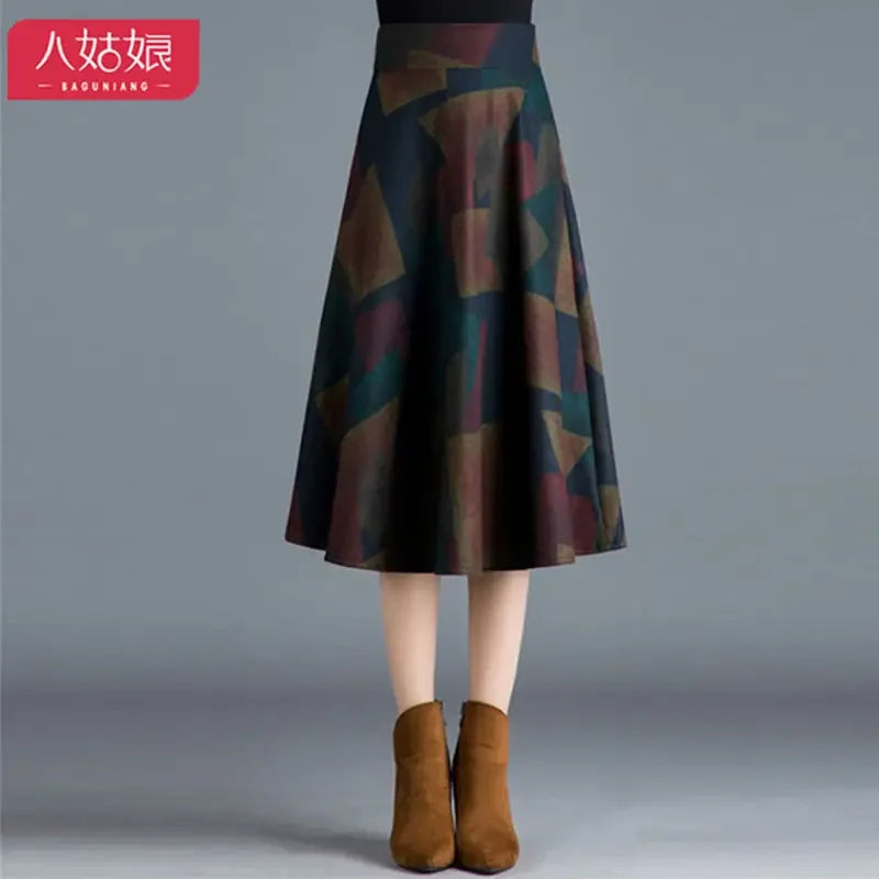 Autumn  Winter  Women's Clothes Autumn A- line Skirt Winter Skirt Skirt Women's Autumn Woman Skirts Faldas Jupe