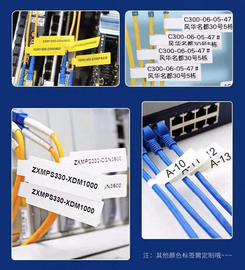 【Cable Wire Sticker】M110 M200 M220 MAKER F-Type Label Self-Adhesive Cable Electric Flexible Labels