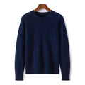 Men's autumn and winter 100% wool knitted pullover, medium thick sweater, warm, breathable, versatile for business and leisure
