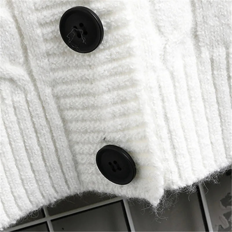 Autumn Men's Sweater Cardigan Slim Fit Single Breasted Solid Color Knitted Cardigan Men Causal Sweatercoat Mens Clothing 2022
