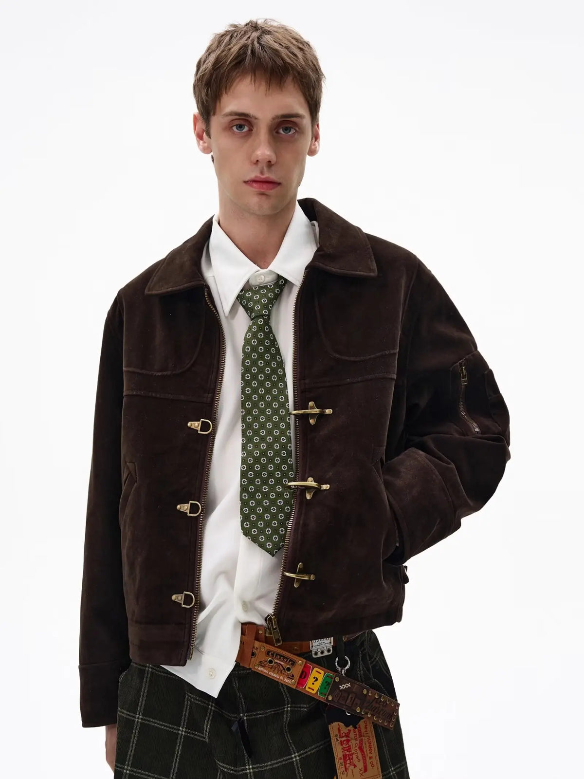 Men's Jackets Turn-down Collar Korean Style All-match Solid Color Zipper New Autumn Winter Clothing Loose Male Short Coats