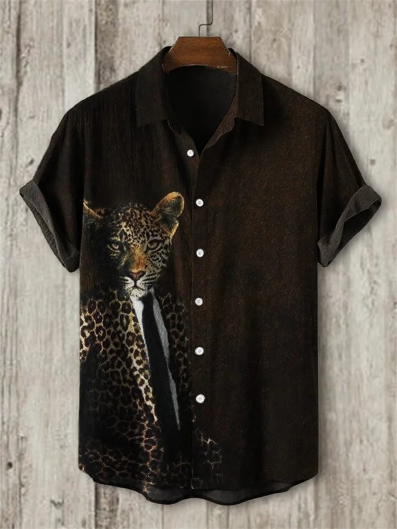 Men's Linen Short Sleeve Shirt Comfortable Breathable Short Sleeve Shirt Design Men's Hawaiian Summer Shirt Top