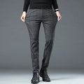 Business Men Pants Spring Autumn Korea Cotton Comfortable Elastic Plaid Casual Fashion Trousers Male Clothing Suit Pant