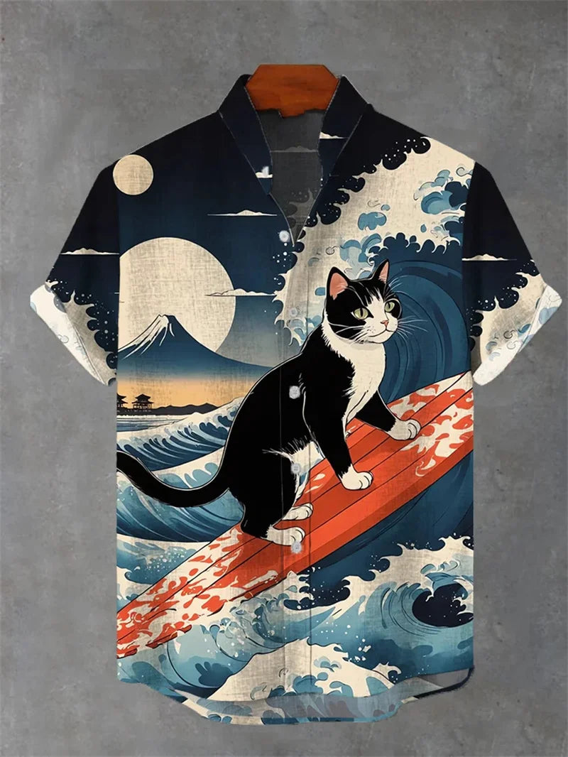 2025 Fashion Carnival 3D Printing Men's Shirt Men's Short Sleeve Shirt Casual Shirt Holiday Top