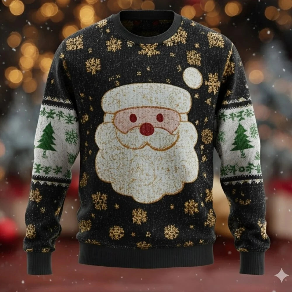 Knit Christmas Sweater Ugly Christmas Sweater Warm Sweater for Man Sweater Fashion Crew Neck Knitted Long Sleeve Clothing Tops