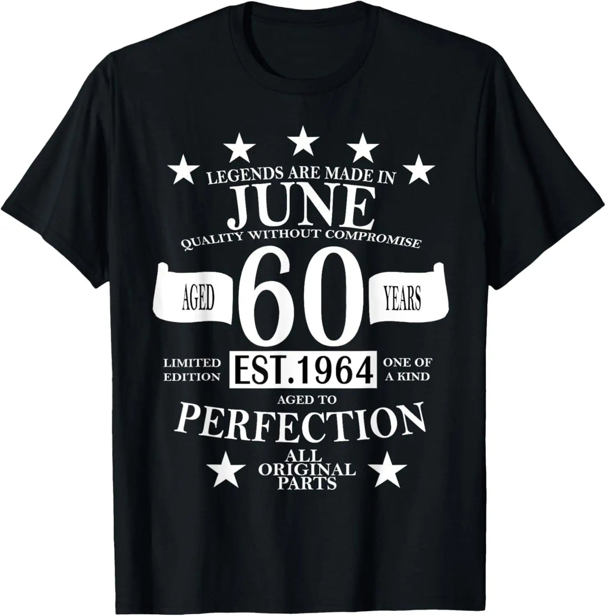 Vintage 62th Birthday Decorations Vintage 1964 62 Birthday T-Shirt Men Women Clothes Graphic T Shirts Unisex Summer Soft Tops