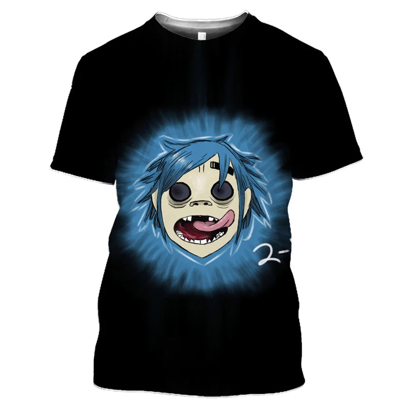 Hip Hop Rock Band Men's T Shirt Funny 3D Print Tees Summer Casual O-neck Short Sleeve Tops Fashion Trend Men Clothing Streetwear