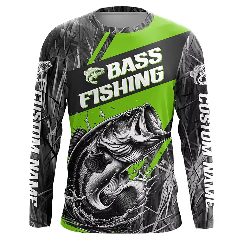 Fishing Shirts Men's T-Shirts Long Sleeve Mens Clothes Autumn Streetwear Crew Neck Pullovers Mens T Shirt Casual Men Clothing
