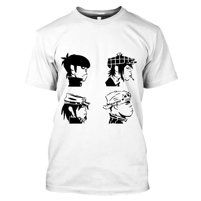 Hip Hop Rock Band Men's T Shirt Funny 3D Print Tees Summer Casual O-neck Short Sleeve Tops Fashion Trend Men Clothing Streetwear