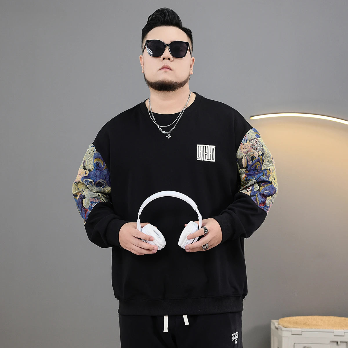 Men Sweatshirt Big Size Loose Sweater Hoodies Long Sleeve Sports Tshirt Autumn Winter Camiseta Oversize Hombre Men Clothing