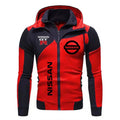 Nissan hooded motorcycle sweatshirt, sweatshirt with NISSAN logo in a sporty style, new men's clothing for the autumn of 2025