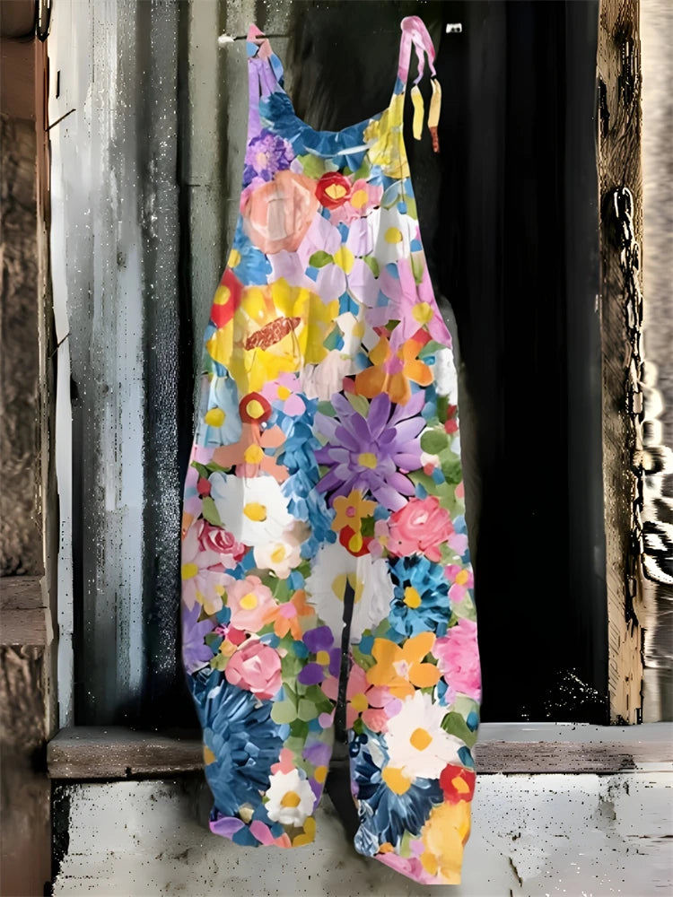 New Women's Small Strawberry Printed Jumpsuit Cute Jumpsuit Set Casual Summer Suspenders Loose Comfortable Jumpsuit