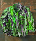 Men's Long Sleeve Shirt Brand New Fashion Casual, 100% Linen Versatile, Fashionable, Printed, Pocket Summer