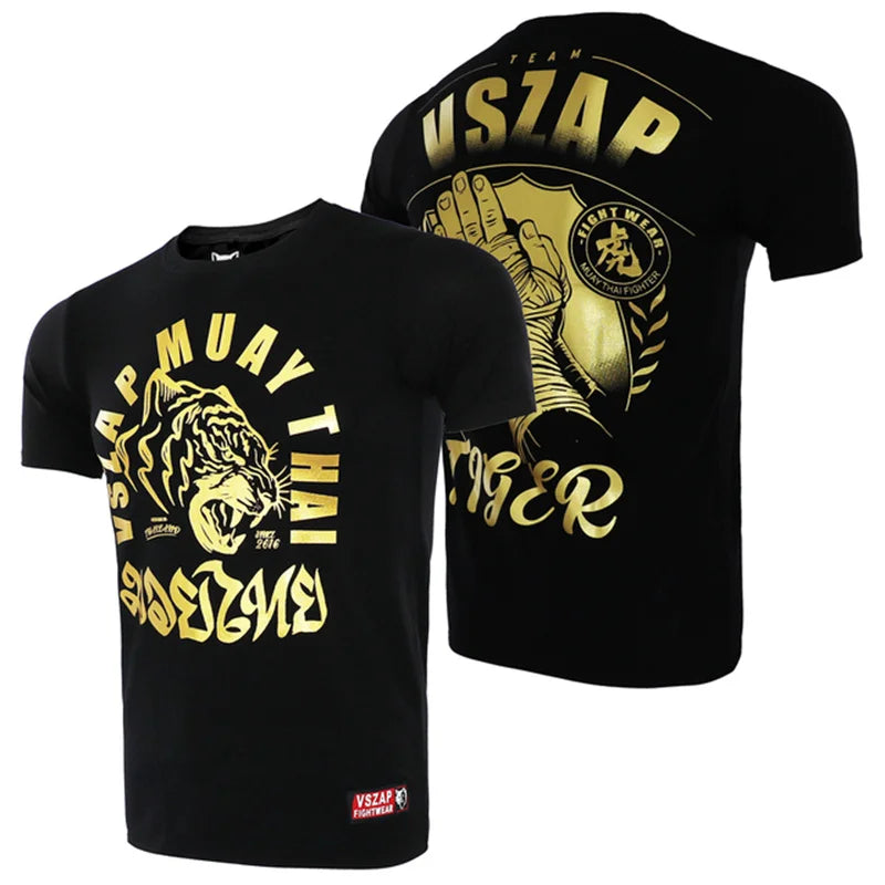 Muay Thai Sports Men's T-Shirt Funny 3D Print Short Sleeve Tee Summer Casual O-neck Loose Top Fashion Breathable Boxing Clothing