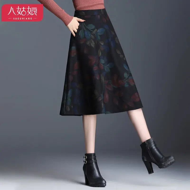 Autumn  Winter  Women's Clothes Autumn A- line Skirt Winter Skirt Skirt Women's Autumn Woman Skirts Faldas Jupe