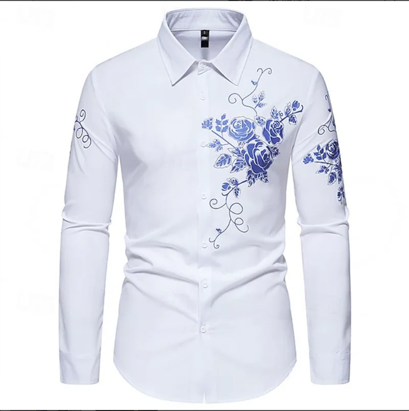 Men's Vintage 3D Printed Cowboy Shirt, Long Sleeve Shirt, Outdoor Street Fashion Classic Shirt New Western