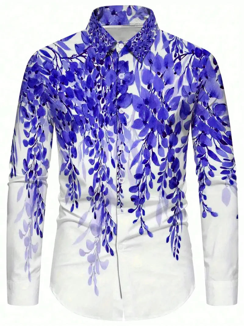 2025 Men's Long Sleeve Shirt Casual Lapel Summer 3D Printed Button Shirt New Style Men's Fashion Unisex Tops