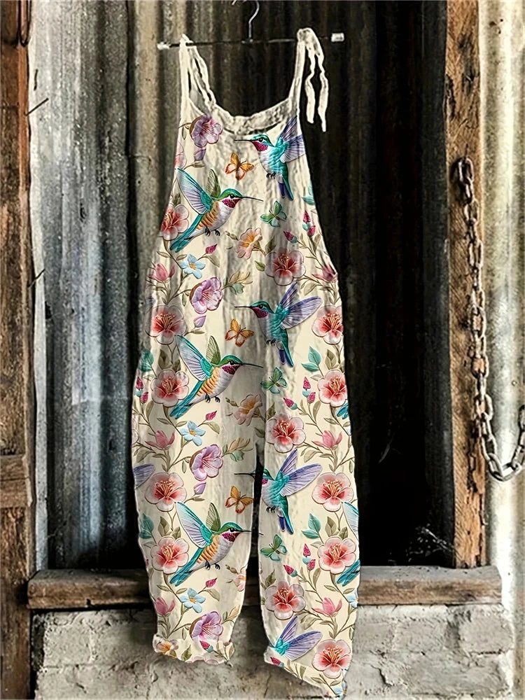 New Women's Small Strawberry Printed Jumpsuit Cute Jumpsuit Set Casual Summer Suspenders Loose Comfortable Jumpsuit