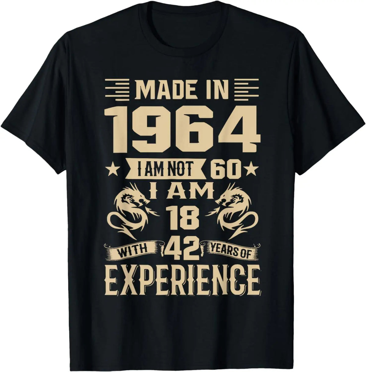 Vintage 62th Birthday Decorations Vintage 1964 62 Birthday T-Shirt Men Women Clothes Graphic T Shirts Unisex Summer Soft Tops