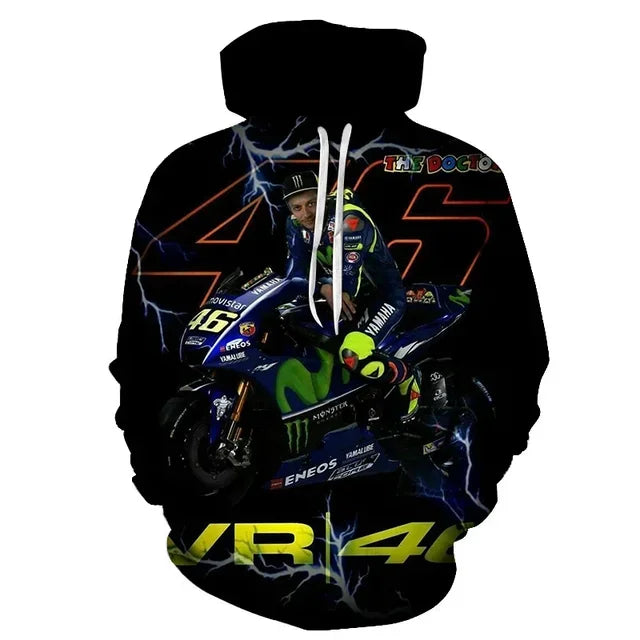Vintage Motorcycle Hooded Shirt Men's Clothing 3d Oversized Sweatshirts Pullover Fashion Hoodies Cool Streetwear Tops Outdoor