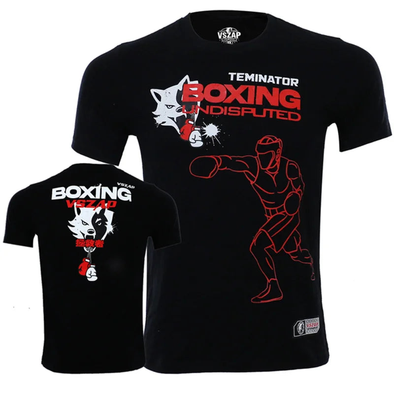 Men's T Shirts Outdoor Muay Thai Workout Clothing Fashion Quick Dry Breathable Gym T-shirt Man Casual O-neck Short Sleeve Tops