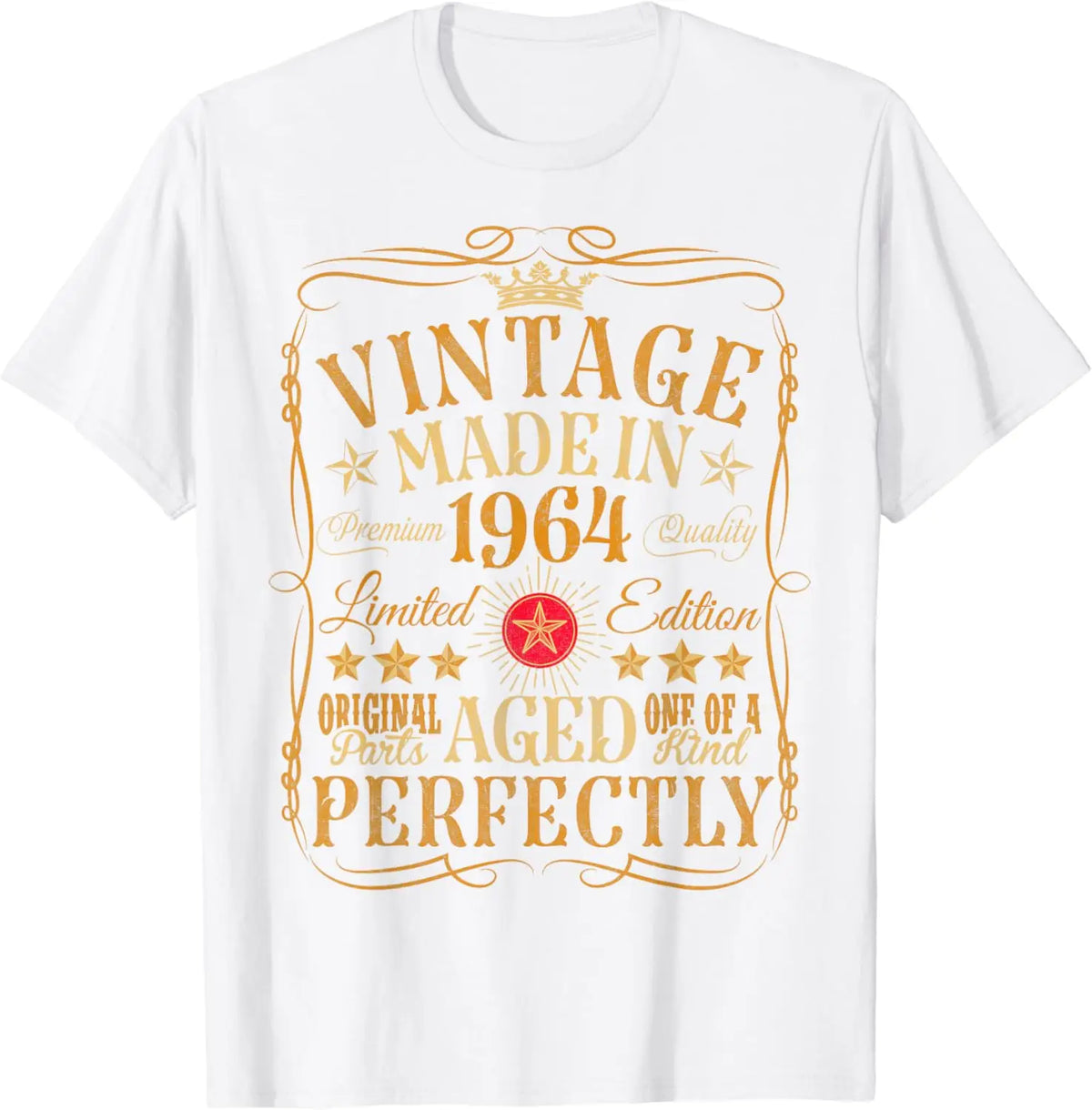 Vintage 62th Birthday Decorations Vintage 1964 62 Birthday T-Shirt Men Women Clothes Graphic T Shirts Unisex Summer Soft Tops