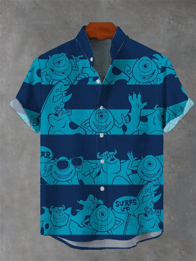 2025 Fashion Carnival 3D Printing Men's Shirt Men's Short Sleeve Shirt Casual Shirt Holiday Top