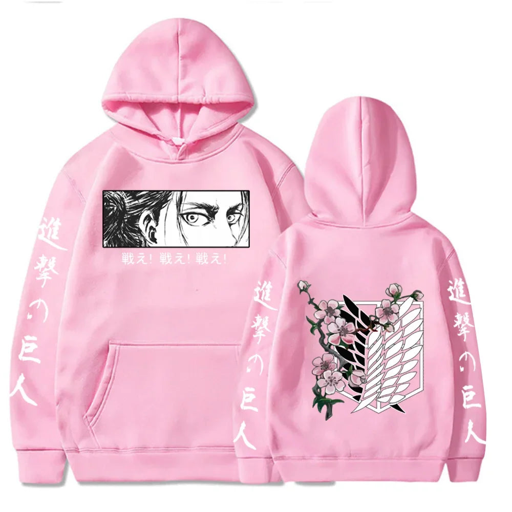 New Attack Giant Large Hoodie Levi Graphic Hoodie Men's and Women's Clothing Autumn Warm Hoodie Street Top