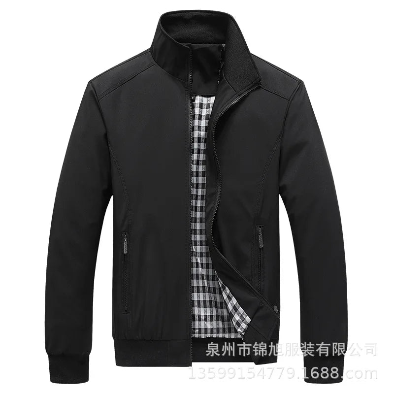 New 2025 Men's Casual Pilot Jacket Zipper Coat Stylish Spring Autumn Korean Version Men's Clothing Fashionable Outerwear