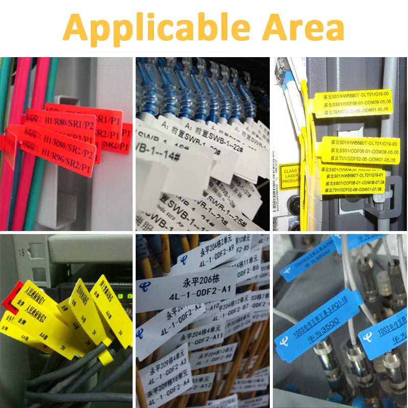 【Cable Wire Sticker】M110 M200 M220 MAKER F-Type Label Self-Adhesive Cable Electric Flexible Labels