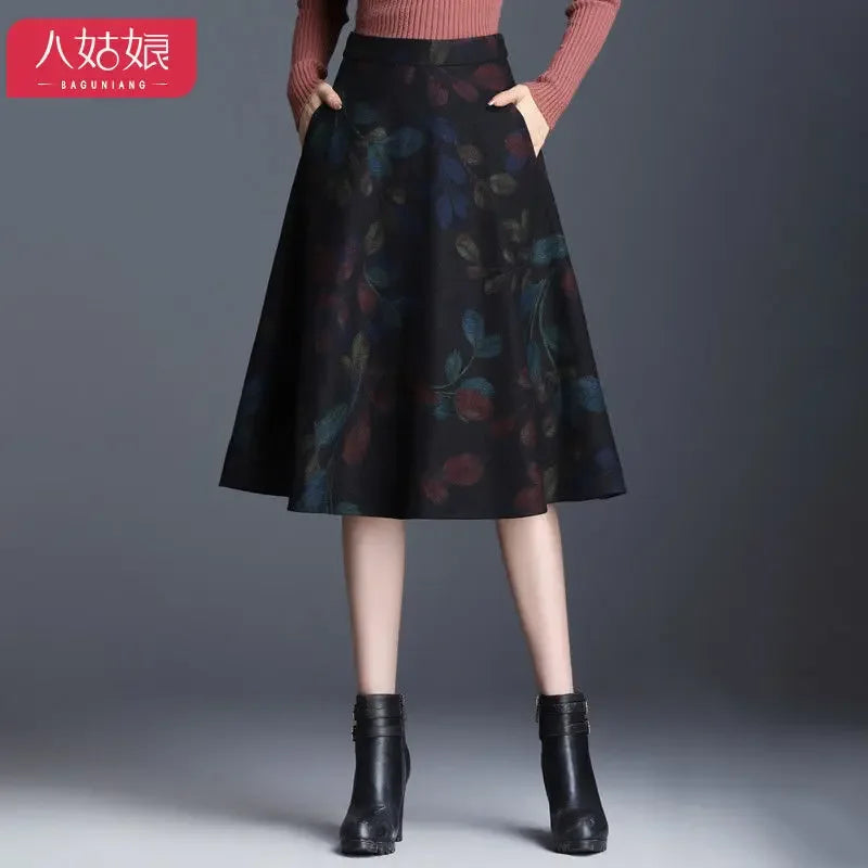 Autumn  Winter  Women's Clothes Autumn A- line Skirt Winter Skirt Skirt Women's Autumn Woman Skirts Faldas Jupe
