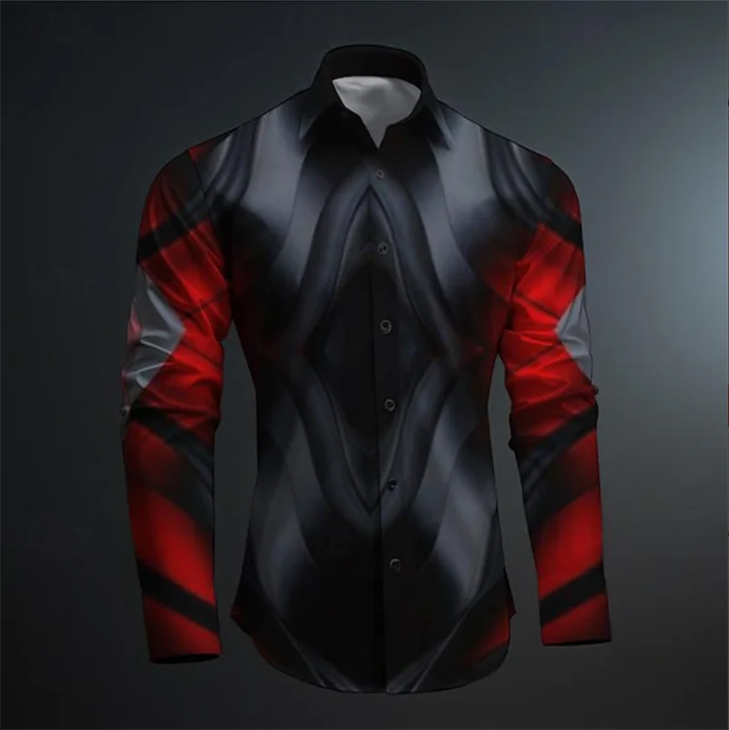 Men's Vintage 3D Printed Cowboy Shirt, Long Sleeve Shirt, Outdoor Street Fashion Classic Shirt New Western