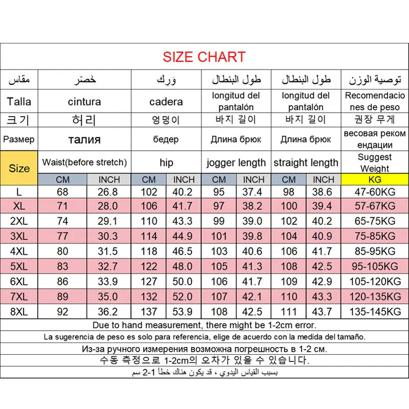 Men's Plus Size M-8XL Casual Loose Sports Pants Straight Leg Harlan Long Trousers Spring Autumn Long Pants Male Clothing 145KG