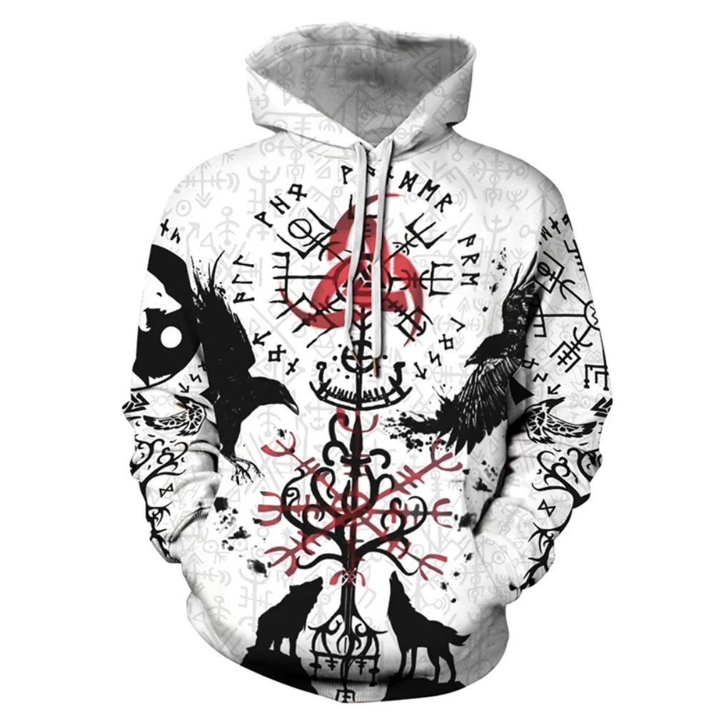 Men's Clothing Bohemian Style Hooded Shirt Autumn New in Sweatshirts Loose Long Sleeve Y2k Clothes Fashion Tops Men's Hoodie