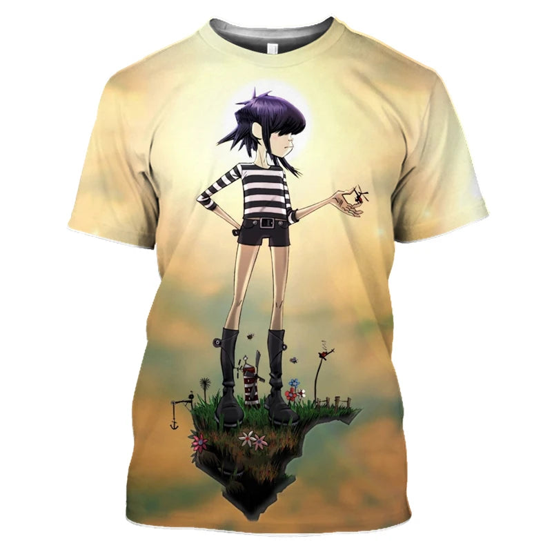 Hip Hop Rock Band Men's T Shirt Funny 3D Print Tees Summer Casual O-neck Short Sleeve Tops Fashion Trend Men Clothing Streetwear