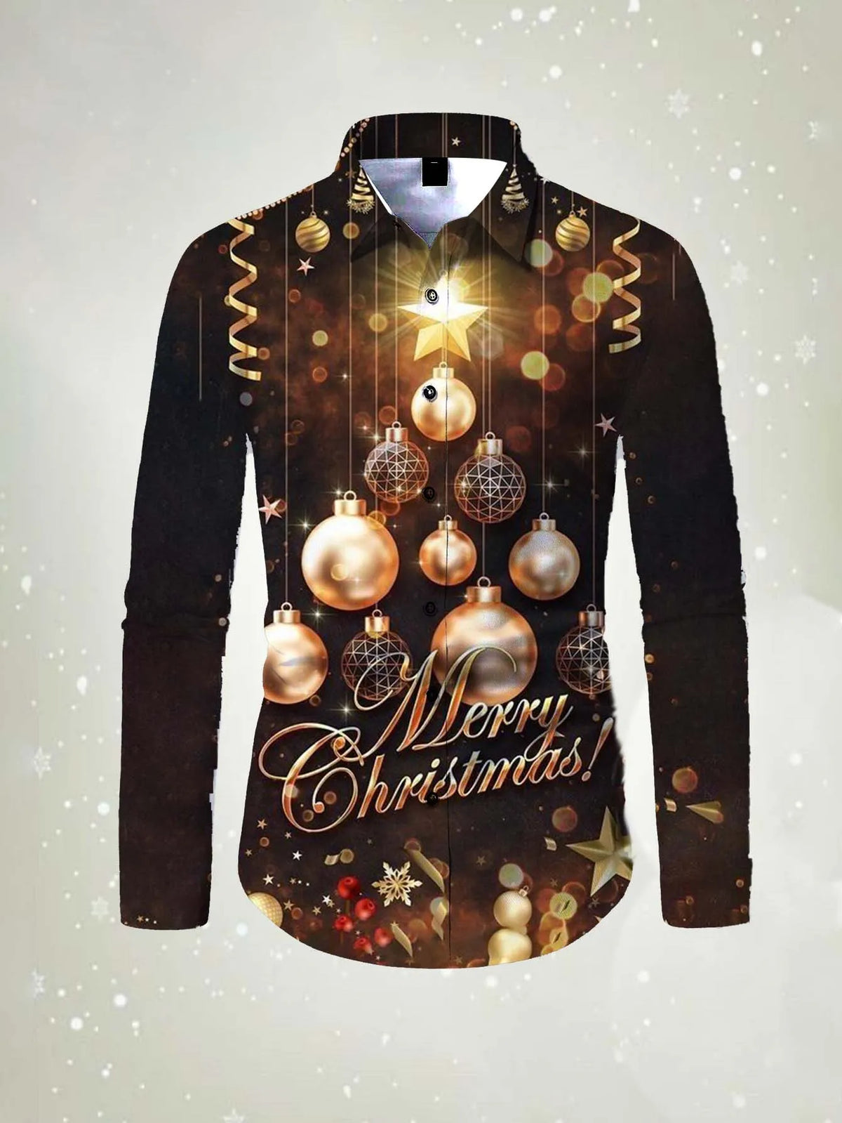 Men's long sleeved shirt Happy New Year Pattern 3D printed top 2026 spring autumn new fashion casual Festival Unisex clothing