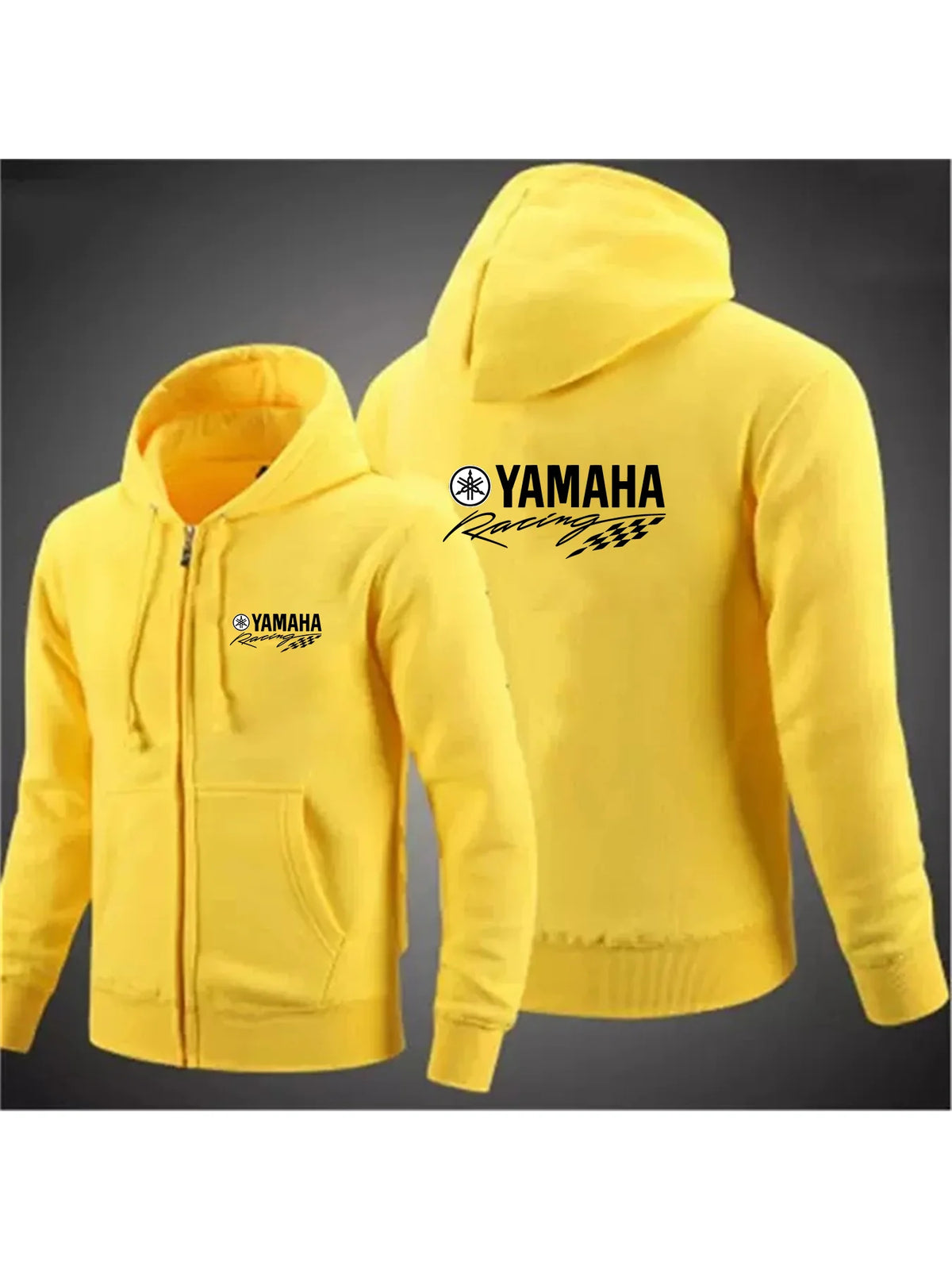 Men's Yamaha motorcycle zipper hoodie casual outdoor motorcycle jacket fleece autumn clothing