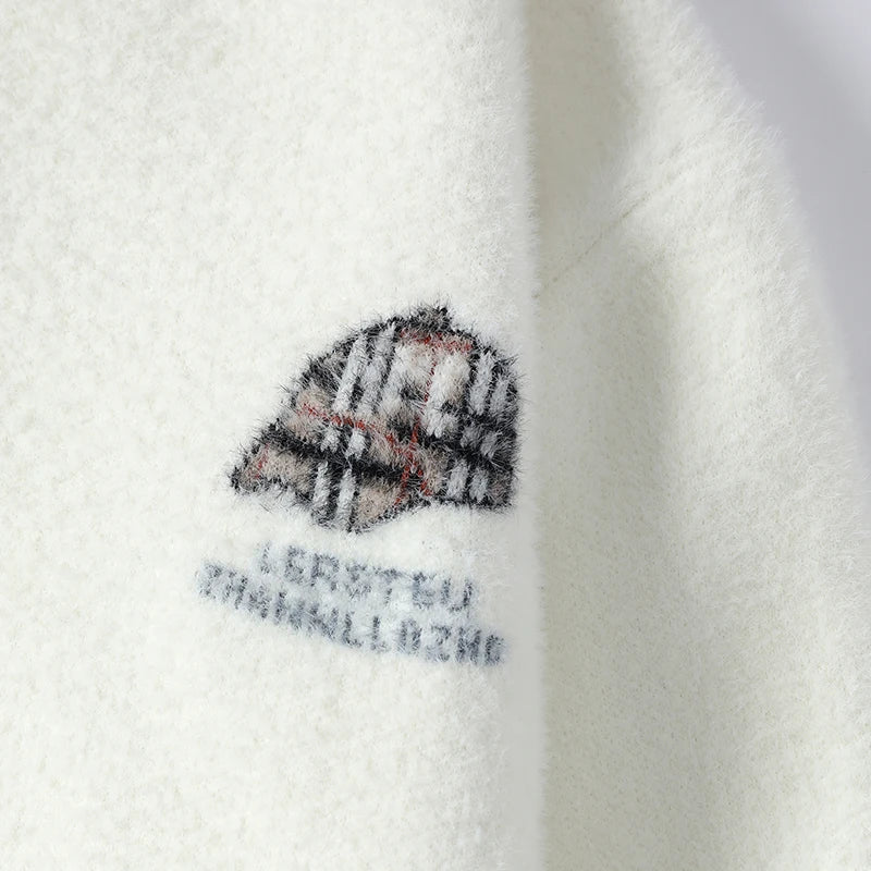 Men's Kintted Long Sleeved Sweater Men Solid Color Sweater Autumn/winter Soft Warm Comfortable Tops Thick Warm Wool Pullovers