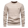 2025 Autumn Winter New Fashion Men's Solid Color O-neck Long Sleeve Casual Trendy Knitted Sweaters Male Clothes Pullover Tops