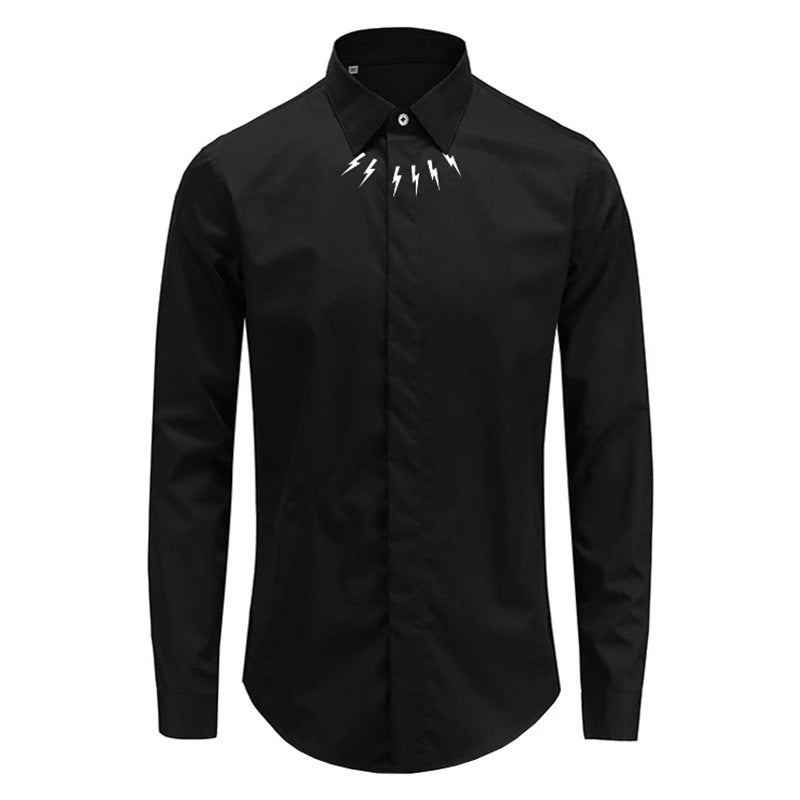 2025 new men's shirt 3D printed men's shirt casual long-sleeved lapel fashion design loose top large size xs-6xl soft fabric