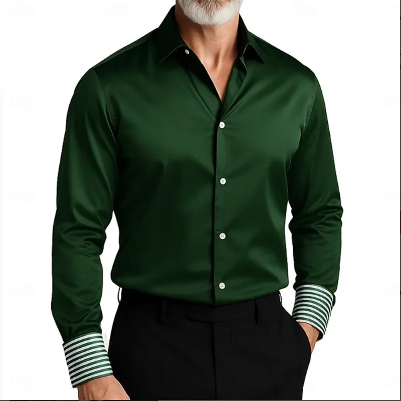 High Quality Men's Leopard Print Button Up Shirt Baroque Chain Anchor Long Sleeved Party Casual Lapel Long Sleeved
