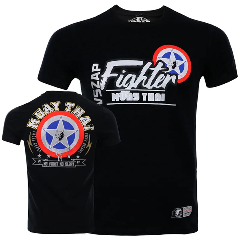 Muay Thai Sports Men's T-Shirt Funny 3D Print Short Sleeve Tee Summer Casual O-neck Loose Top Fashion Breathable Boxing Clothing