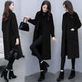 Fashionable Oversized Woolen Coat Women's Simple Style Korean Version Autumn Winter New Arrival Straight Cut Mid-Length Polo...
