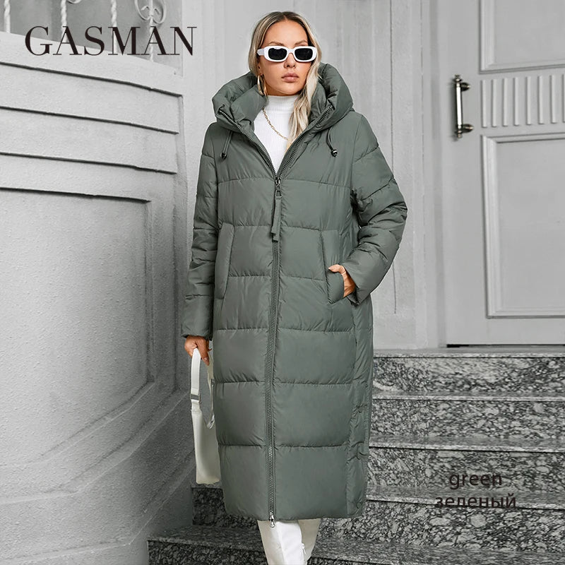 GASMAN 2024 Women's winter jacket Plus size L-6XL Women coat Brand Fashion Thick cotton Windproof Hooded parkas  84552