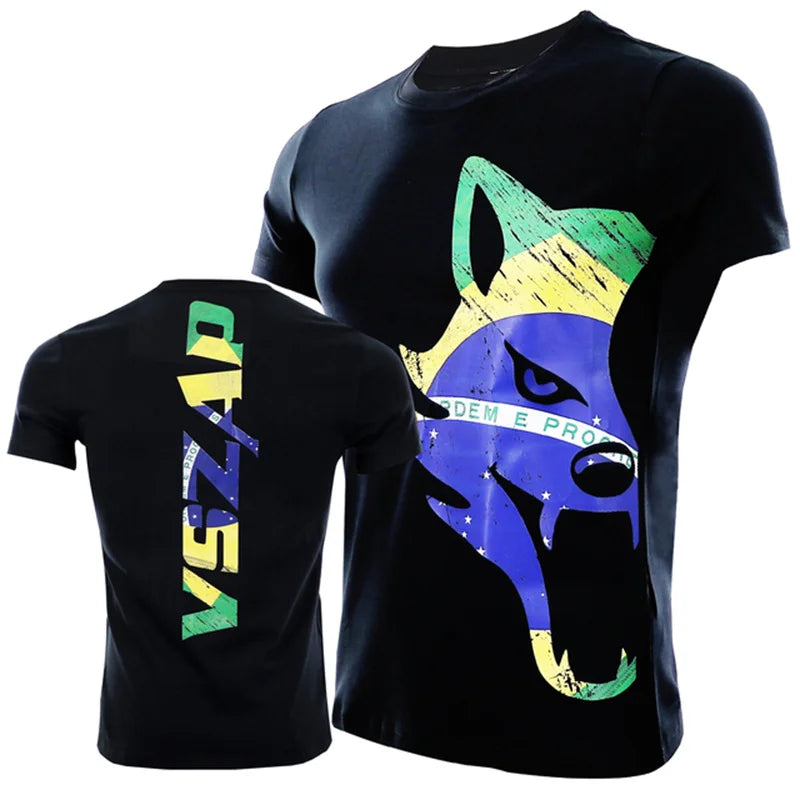 Muay Thai Sports Men's T-Shirt Funny 3D Print Short Sleeve Tee Summer Casual O-neck Loose Top Fashion Breathable Boxing Clothing