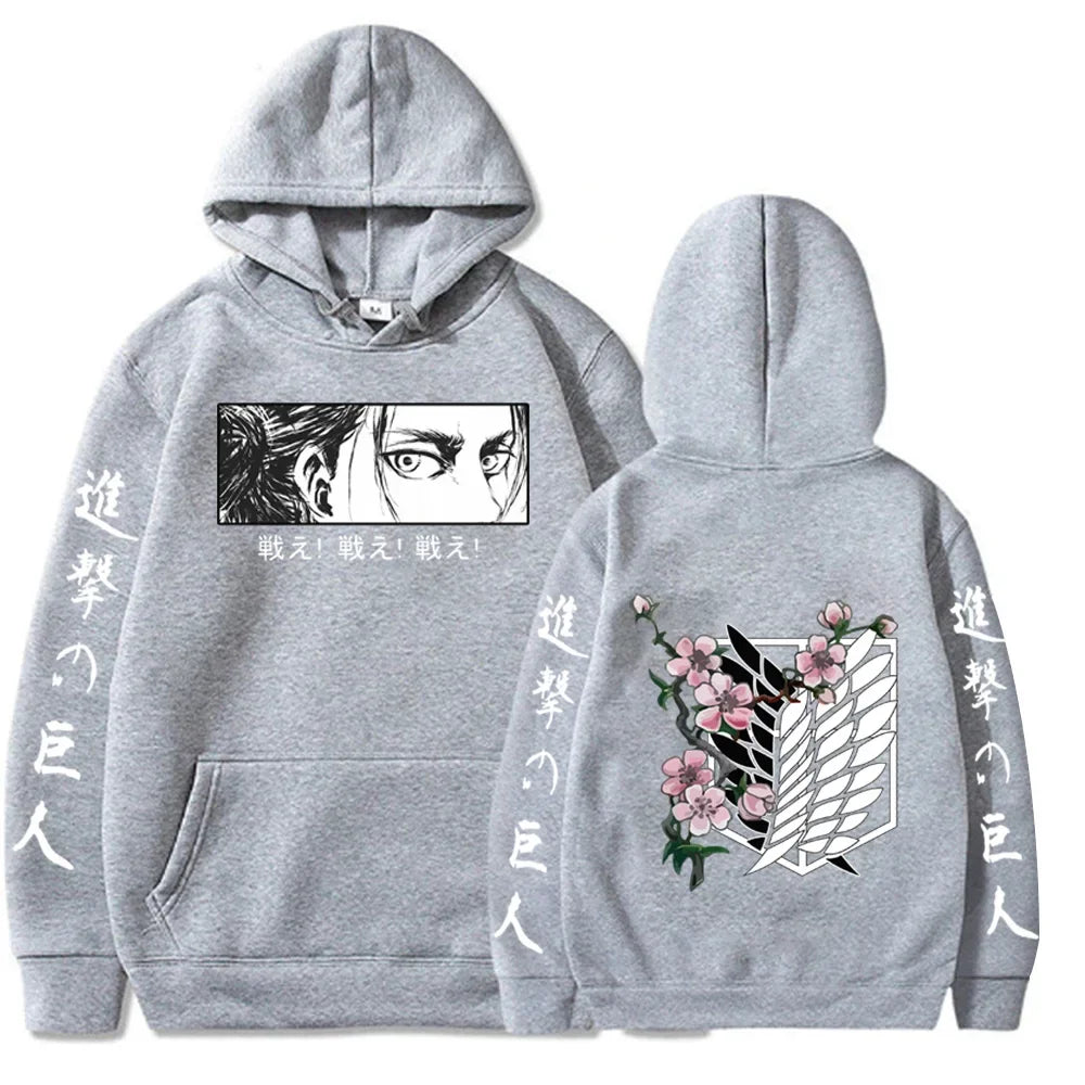 New Attack Giant Large Hoodie Levi Graphic Hoodie Men's and Women's Clothing Autumn Warm Hoodie Street Top