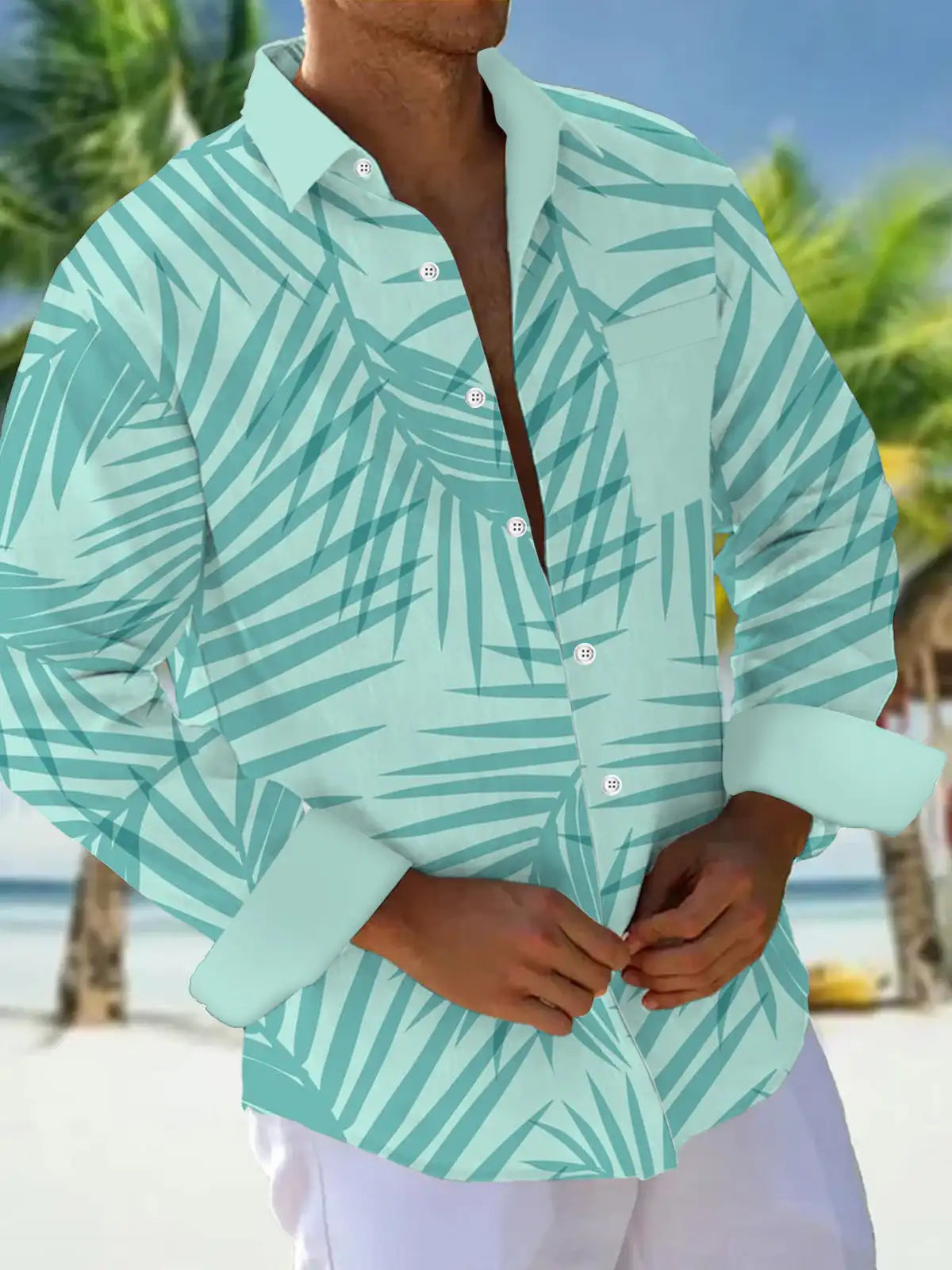 Men's shirts, button down shirts, casual shirts, spring and summer, printed long sleeves, daily, fashionable, comfortable