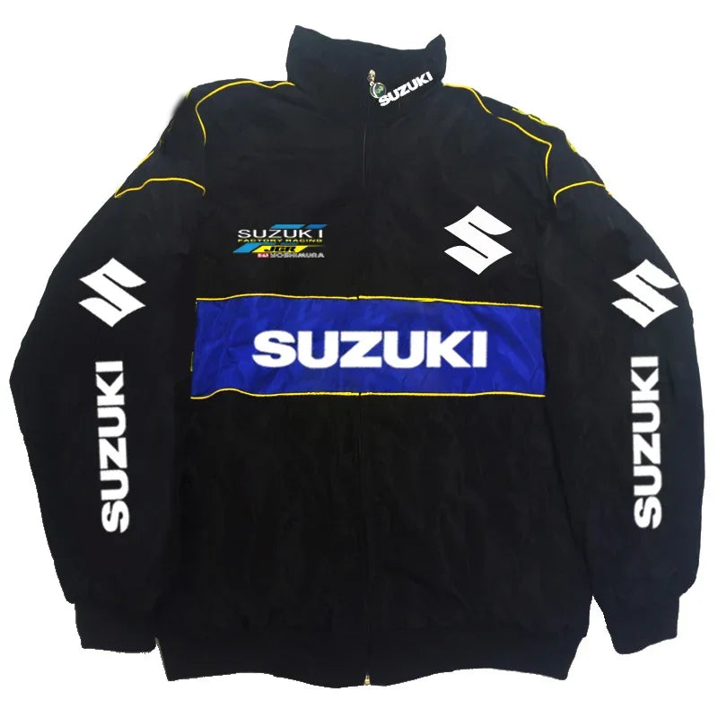 Suzuki Racing Jacket Fashionable Motorcycle Riding Jacket Men and Women Providing Warm Cycling Baseball Y2k Jacket Men Clothing