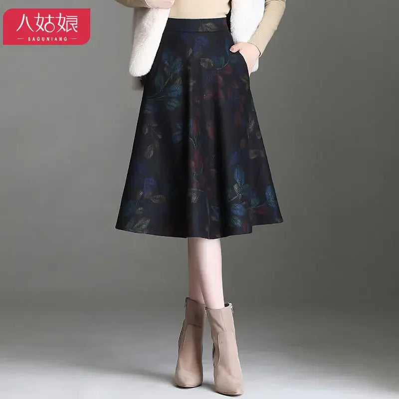 Autumn  Winter  Women's Clothes Autumn A- line Skirt Winter Skirt Skirt Women's Autumn Woman Skirts Faldas Jupe